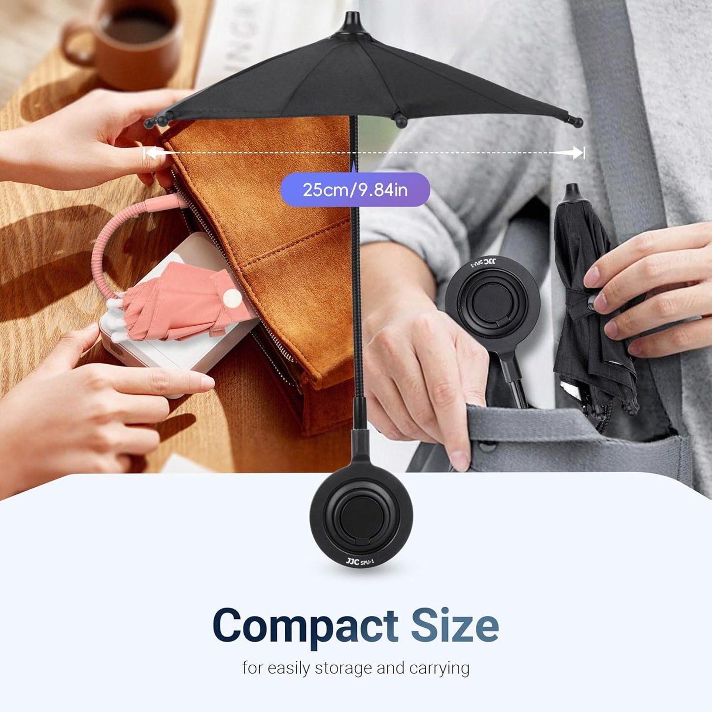 Magnetic Phone Umbrella for Sun,Outdoor Phone Sun Shade Shield with Flexible Angle Design & Rotatable Phone Ring,Umbrella for iPhone 16 15 14 13 12 Pro Max Plus,Mag-Safe Case & All Phones Anti-Glare